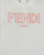 Prendas T-shirt Fendi Roma Fendi Beige Niños