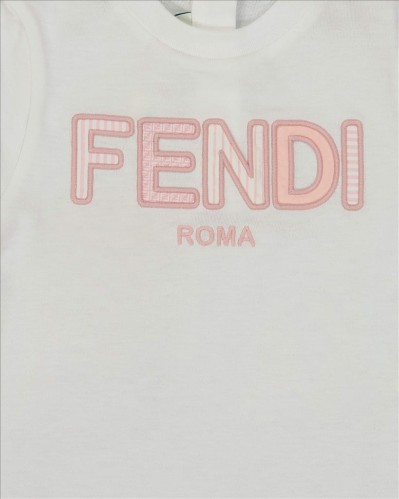 Prendas T-shirt Fendi Roma Fendi Beige Niños
