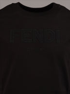 Clothing Logo T-shirt Fendi Black Kids