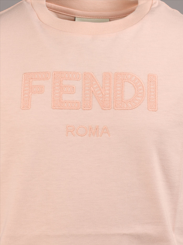 Vêtements T-shirt Fendi Roma Fendi Rose Enfants