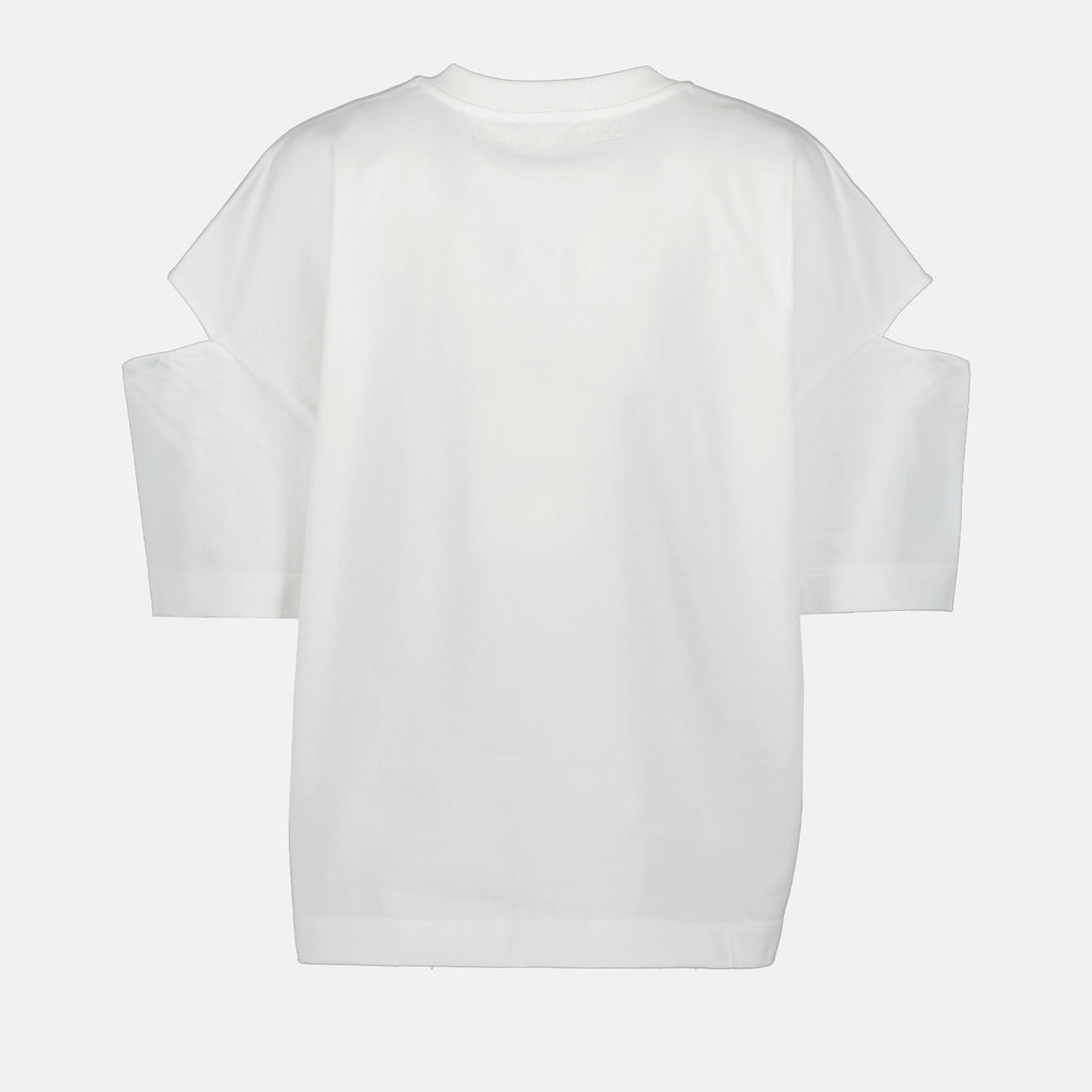 T-shirts T-shirt fendu oversize Alexander McQueen Blanc Femme