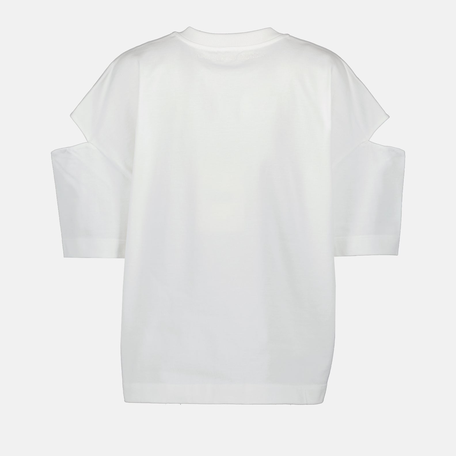 T-shirts T-shirt fendu oversize Alexander McQueen Blanc Femme