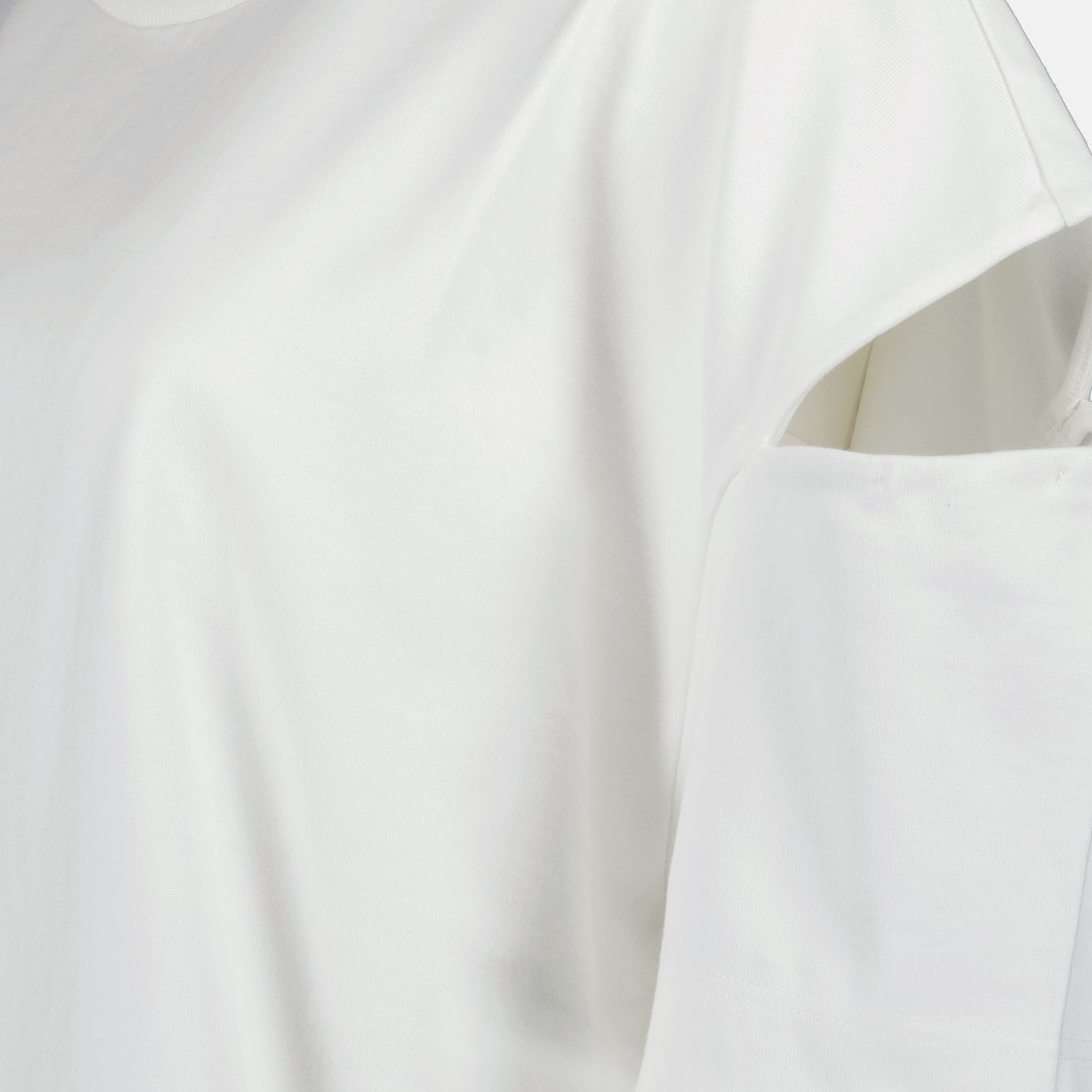 T-shirts T-shirt fendu oversize Alexander McQueen Blanc Femme