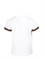 의류 T-shirt FF Fendi 하얀색 어린이들