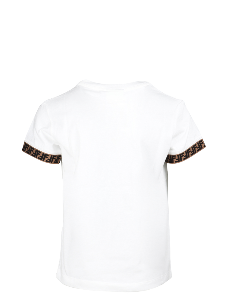 의류 T-shirt FF Fendi 하얀색 어린이들