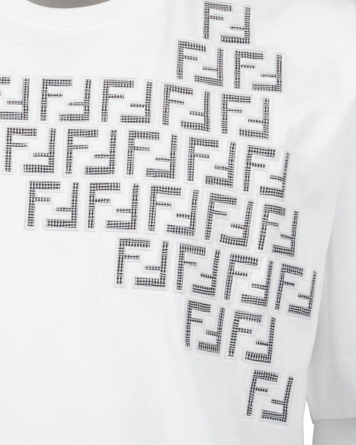 T-shirts T-shirt FF Fendi Blanc Homme