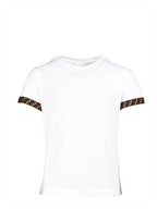의류 T-shirt FF Fendi 하얀색 어린이들