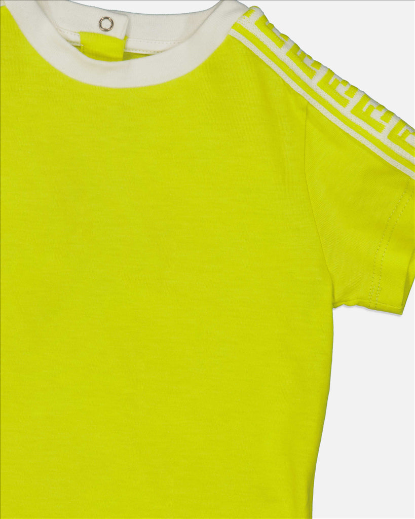 Prendas Camiseta FF Fendi Amarillo Niños