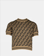 의류 T-shirt FF Marron Fendi 갈색 남아(3세 이상)