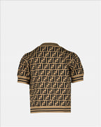 의류 T-shirt FF Marron Fendi 갈색 남아(3세 이상)