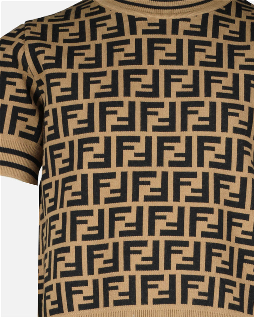 의류 T-shirt FF Marron Fendi 갈색 남아(3세 이상)