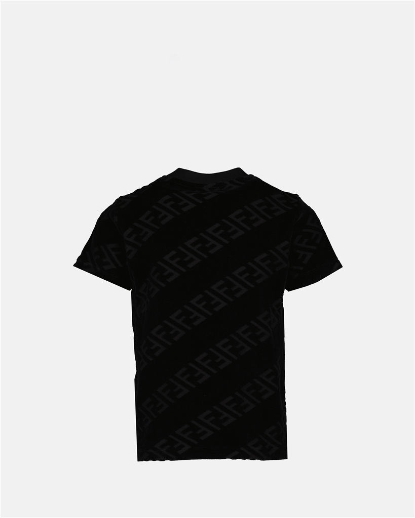 의류 T-shirt FF Fendi 검은색 어린이들