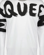 T-Shirts T-shirt Graffiti Alexander McQueen Weiß Homme