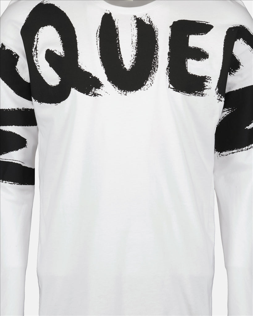 T-Shirts T-shirt Graffiti Alexander McQueen Weiß Homme