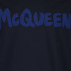 T-shirts T-shirt Graffiti Alexander McQueen Bleu Homme