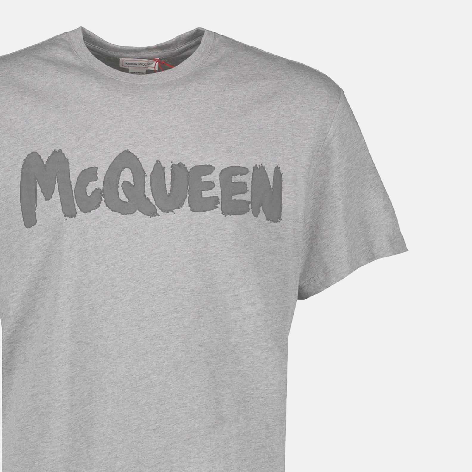T-shirts Graffiti T-shirt Alexander McQueen Gray Man