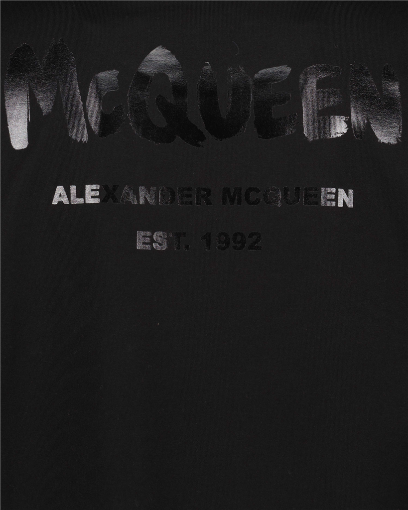 티셔츠 T-shirt Graffiti Alexander McQueen 검은색 Homme