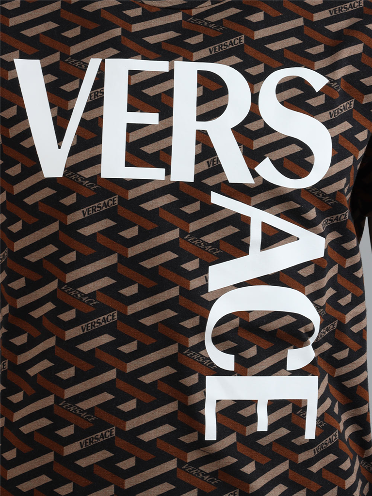 Vêtements T-shirt Greca à logo Versace Marron Enfants