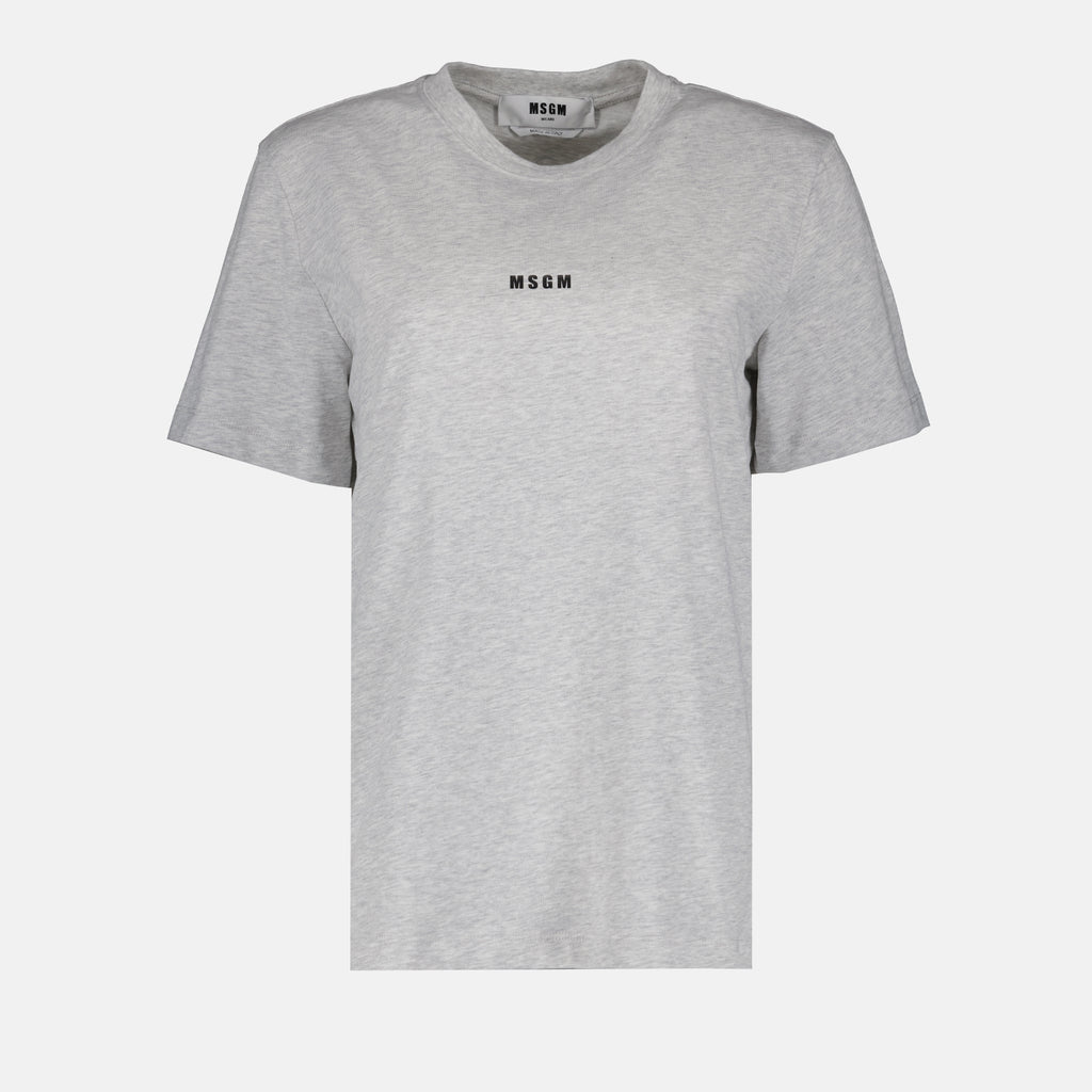 T-shirt T-shirt à logo MSGM Grigio Femme