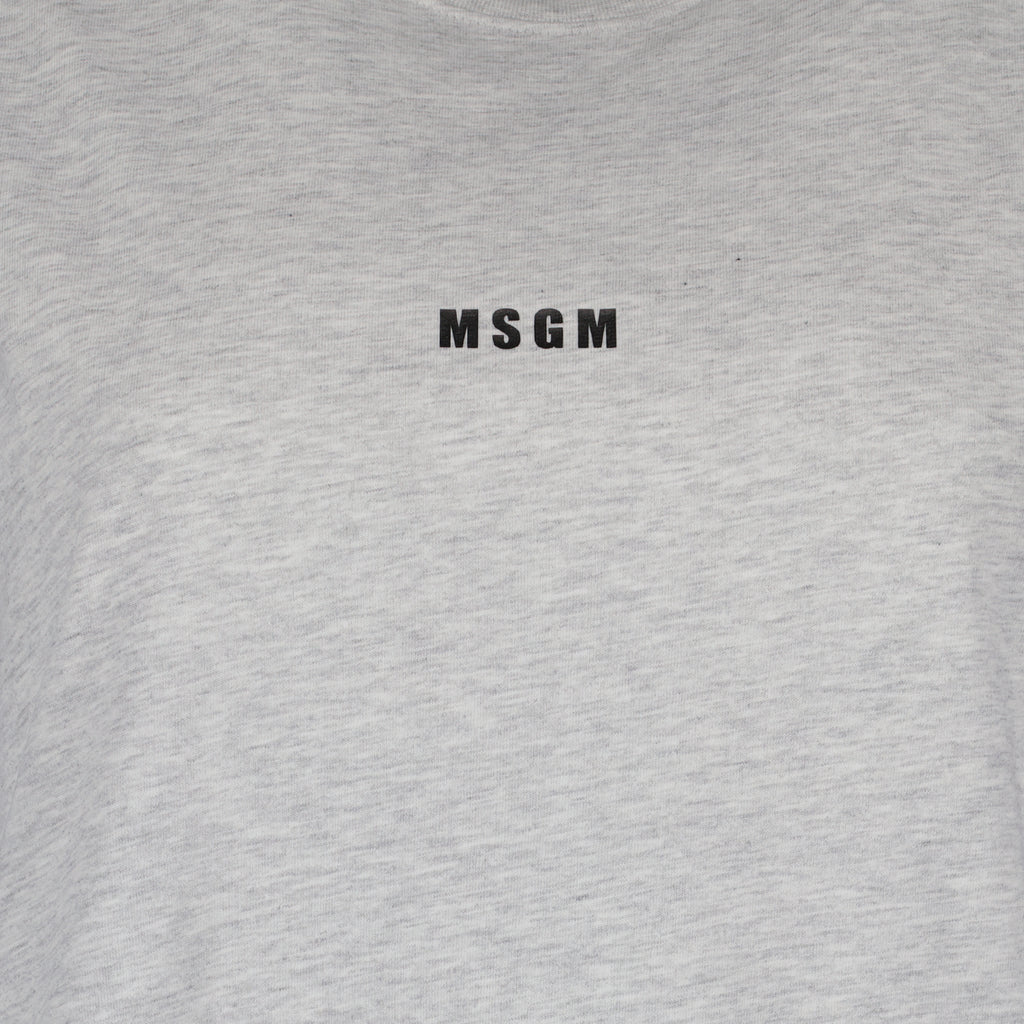 T-shirt T-shirt à logo MSGM Grigio Femme