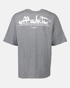 Camisetas T-shirt Paint Script Off-White Gris Homme