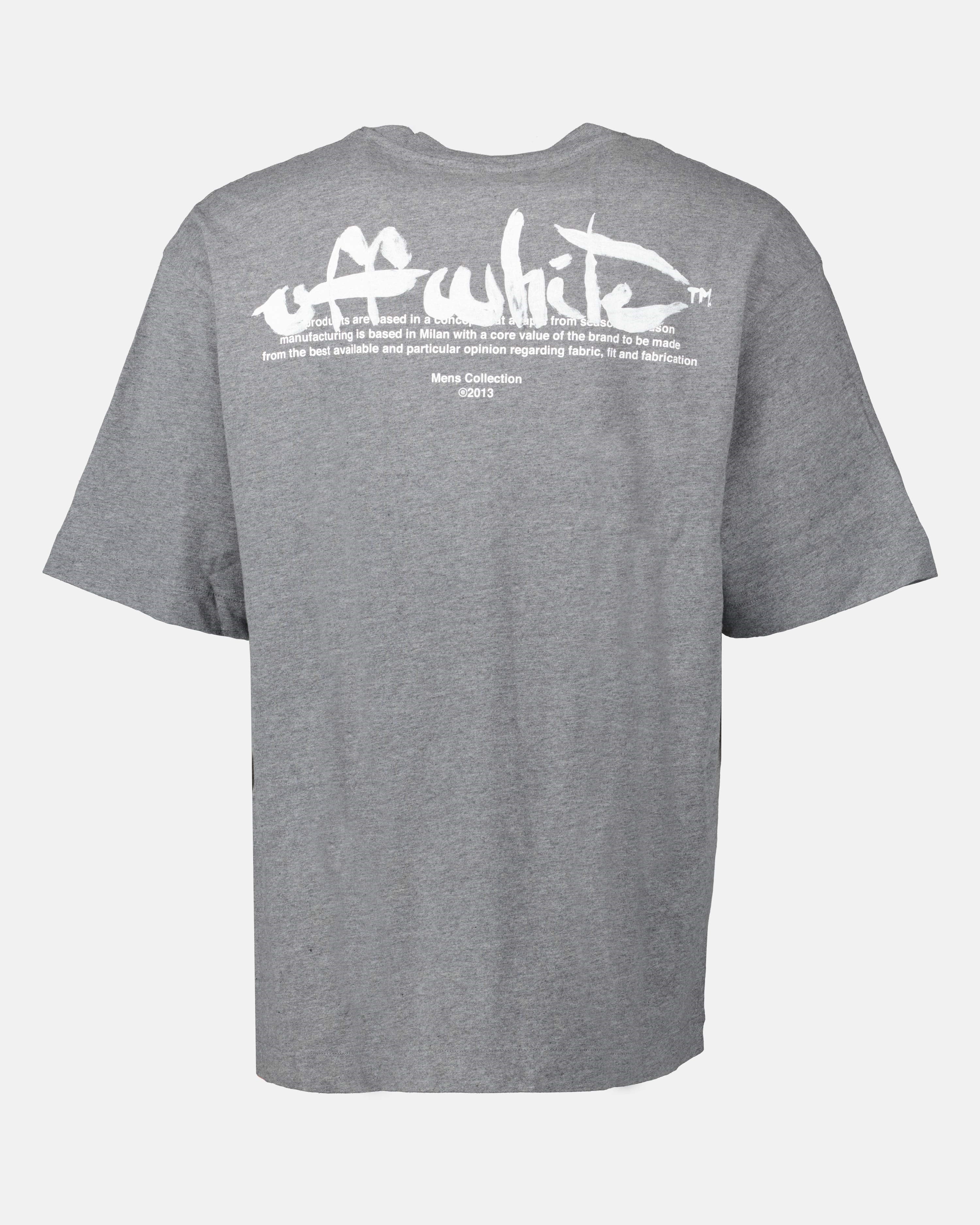 Camisetas T-shirt Paint Script Off-White Gris Homme