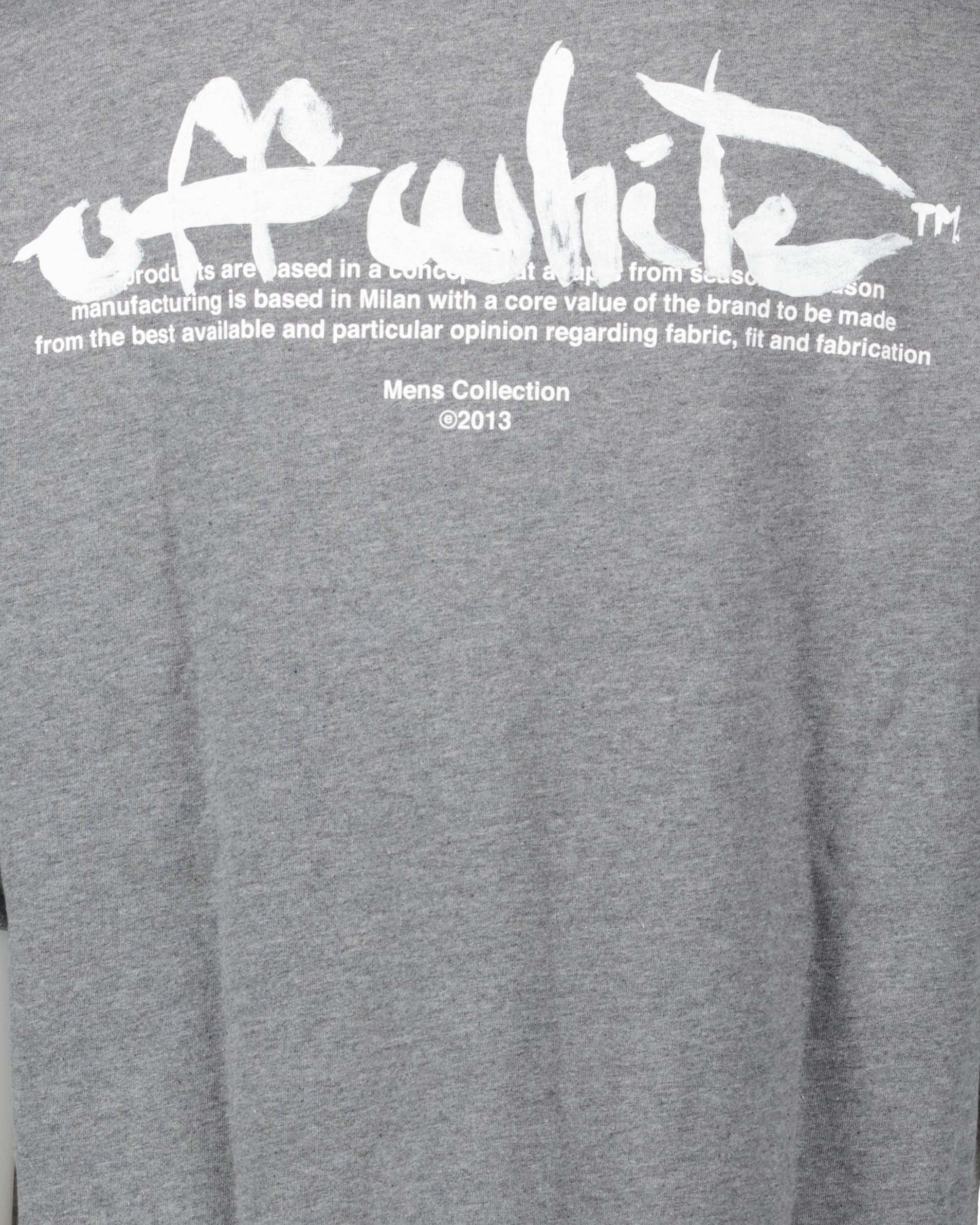 Camisetas T-shirt Paint Script Off-White Gris Homme
