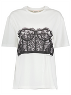 Tシャツ コルセットTシャツ Alexander McQueen 白 女性
