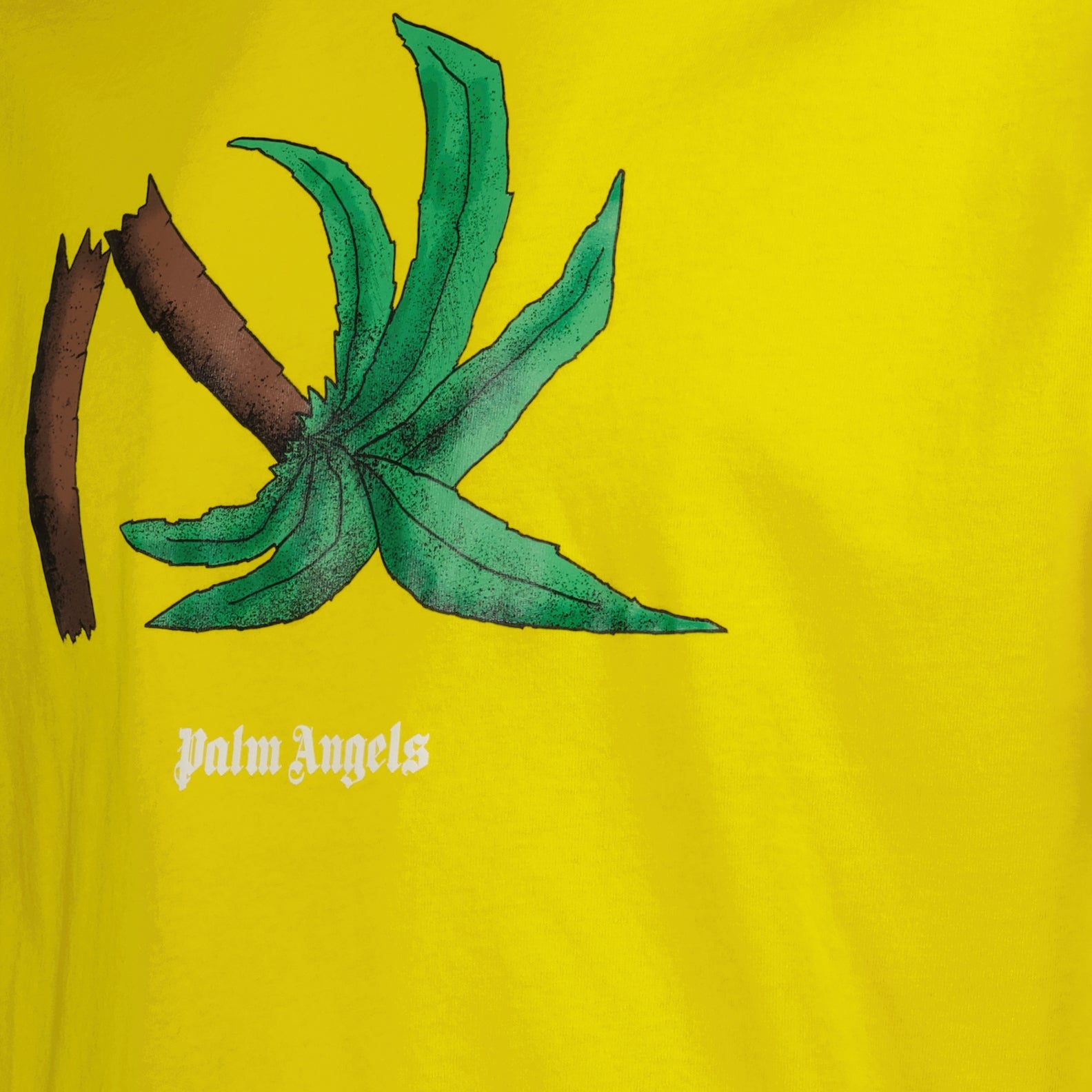 T-shirts T-shirt Broken Palm Palm Angels Jaune Homme