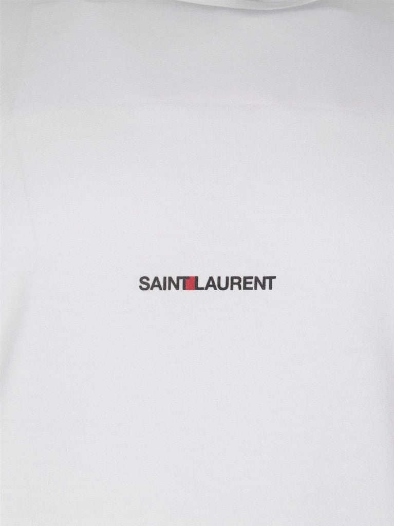 T-shirts T-shirt logo Saint Laurent Blanc Homme