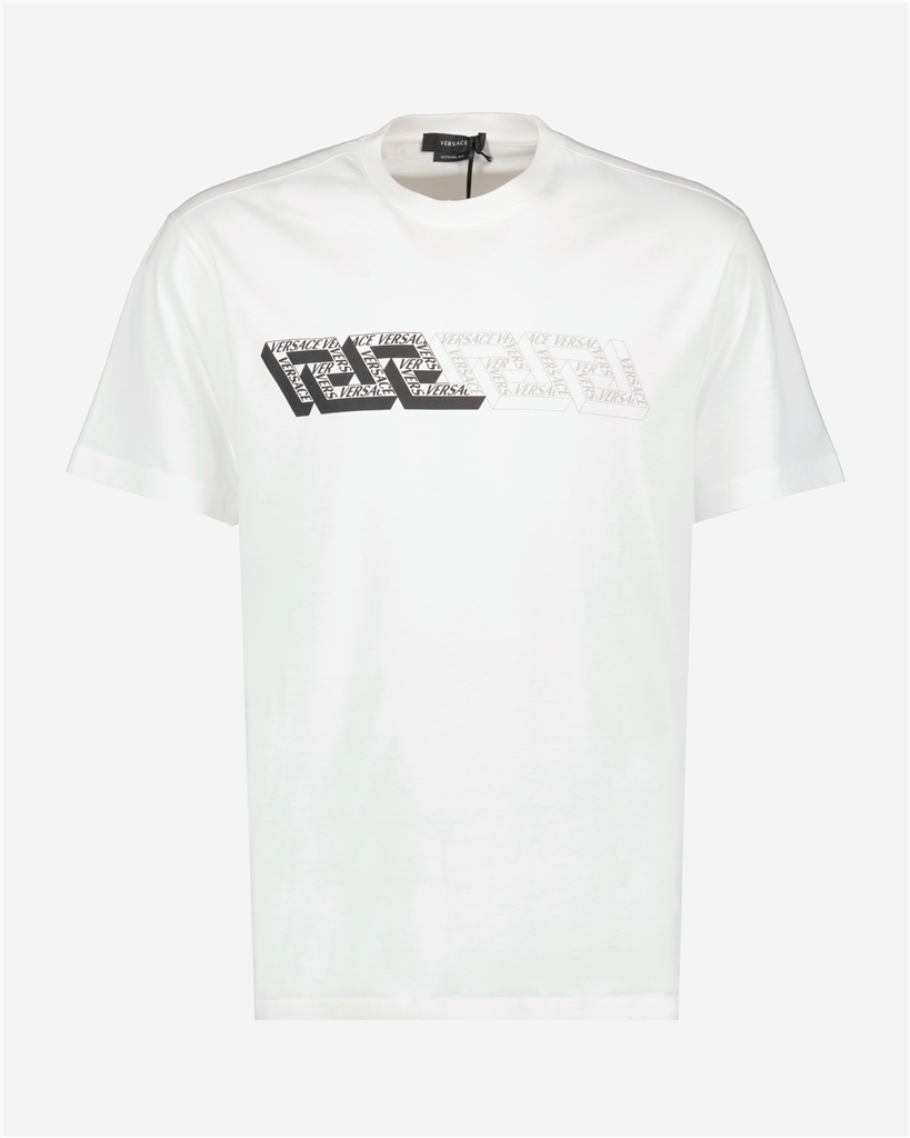 T-shirts T-shirt logo Greca Versace Blanc Homme
