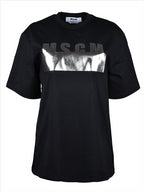 Sweatshirts T-shirt logo lamé MSGM Noir Femme