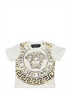 Clothing Medusa lamé T-shirt Versace White Kids
