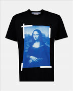 T-Shirts T-shirt Monalisa Off-White Schwarz Homme