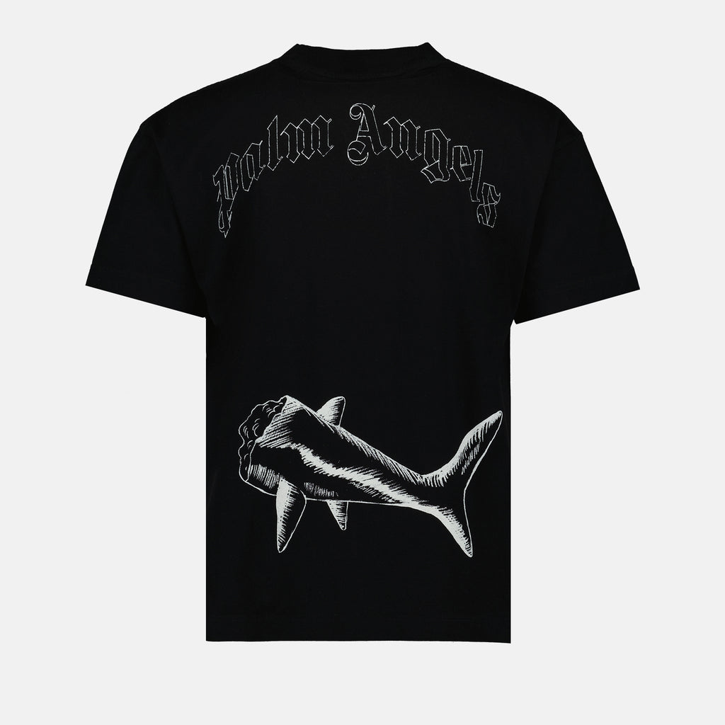 T-shirts Broken Shark T-shirt Palm Angels Black Man