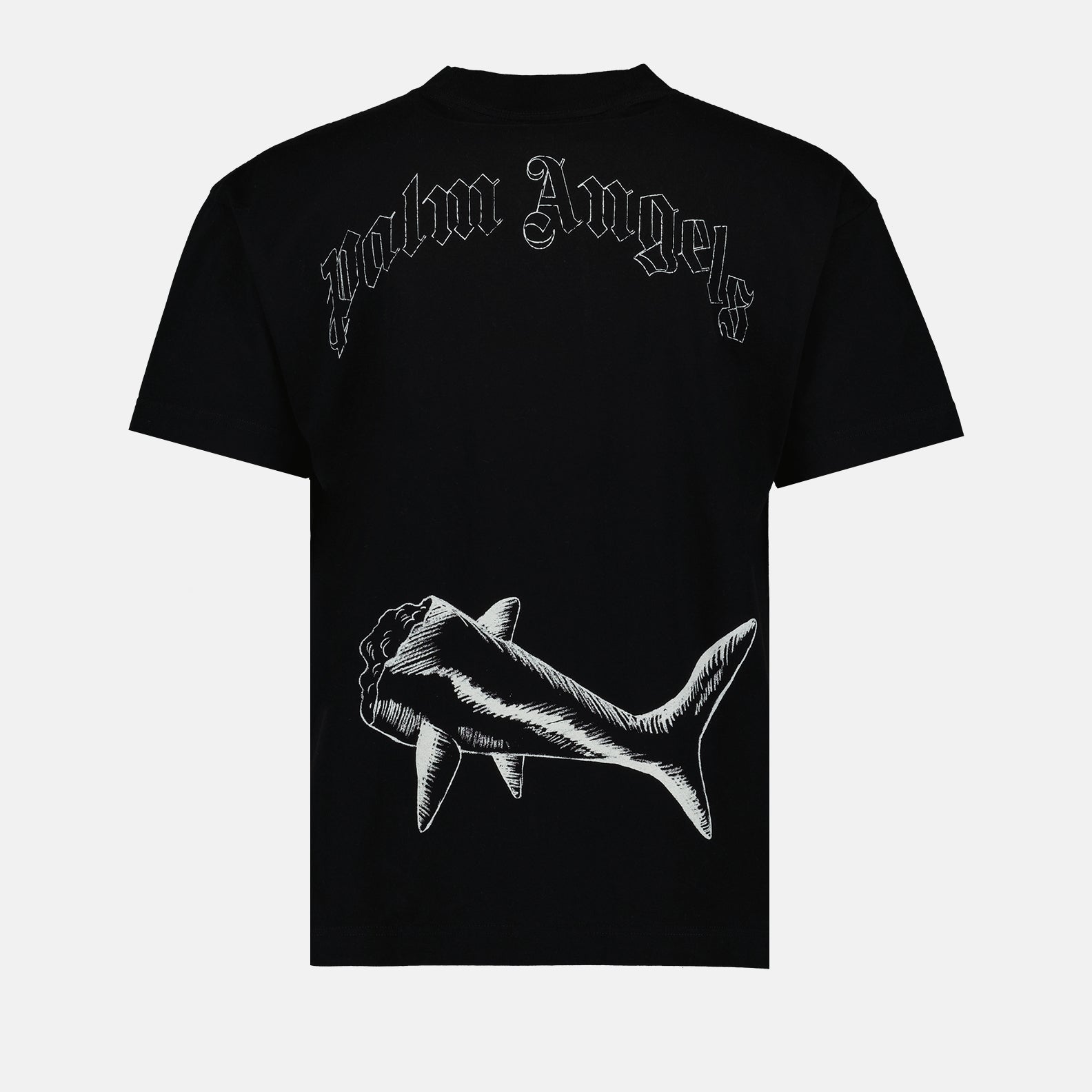 T-shirts Broken Shark T-shirt Palm Angels Black Man