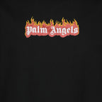 T-shirt T-shirt Burning logo Palm Angels Nero Homme