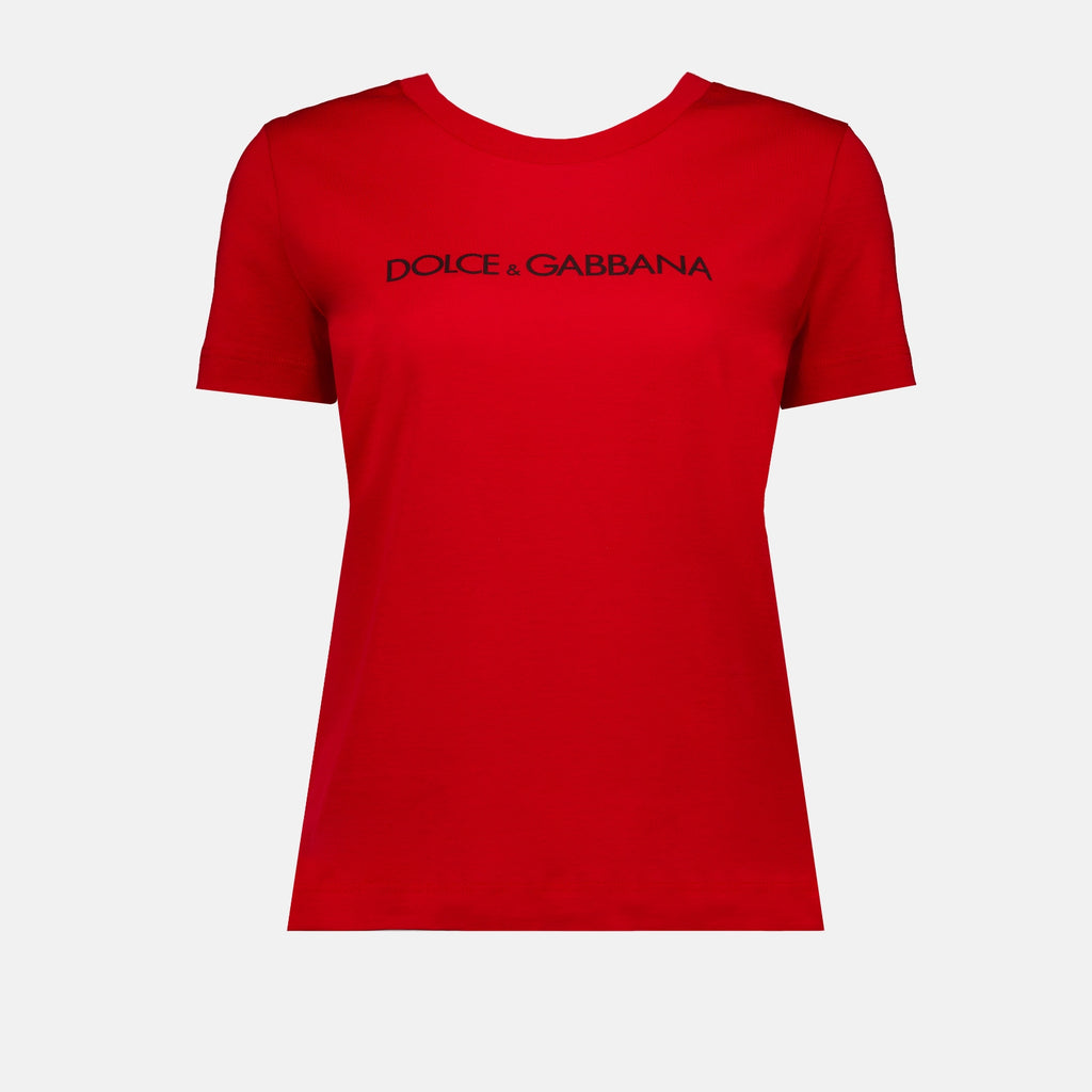 T-shirts Logo T-shirt Dolce & Gabbana Red Women