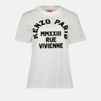 Camisetas T-shirt Rue Vivienne Kenzo Blanco Femme