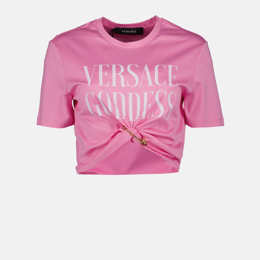 T-shirts T-shirt Safety Pin Versace Rose Femme
