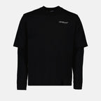 スウェットシャツ レイヤードTシャツ Off-White 黒 男