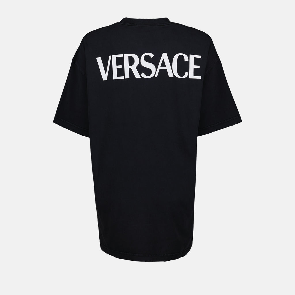 T-shirts T-shirt Versace Goddess Versace Noir Femme
