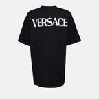 T-shirts T-shirt Versace Goddess Versace Noir Femme
