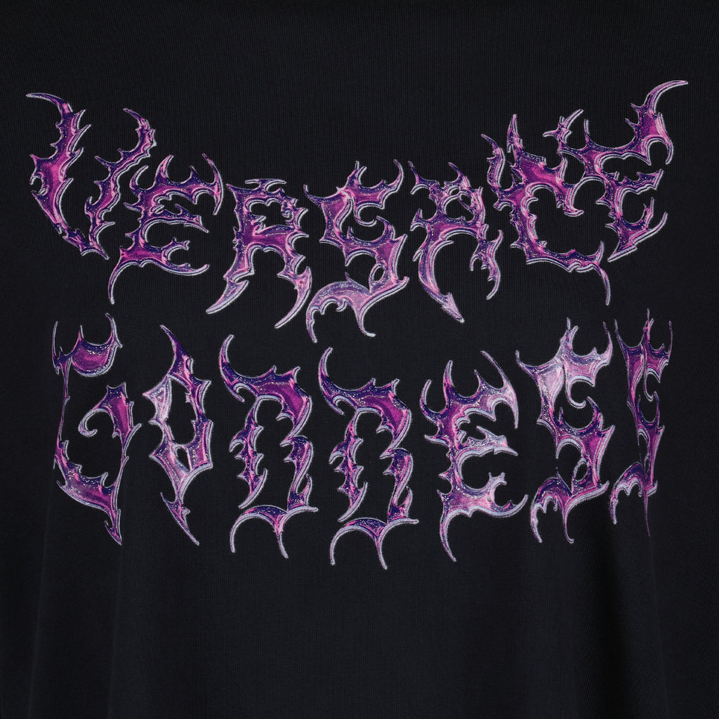 T-shirts T-shirt Versace Goddess Versace Noir Femme