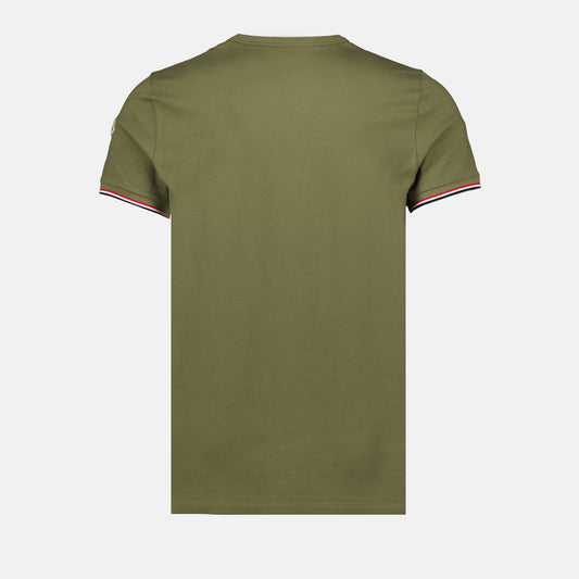 T-shirt with logo and piping