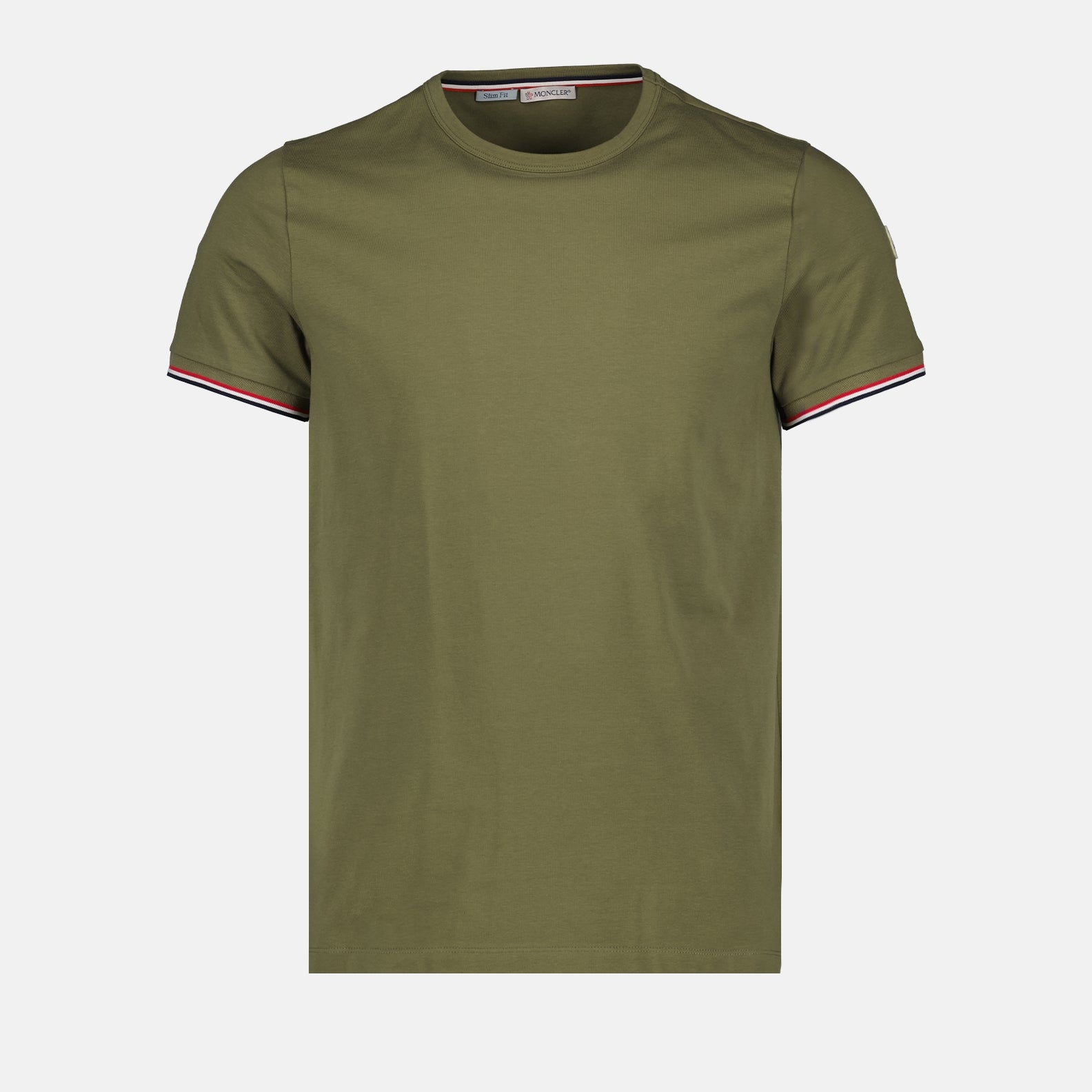 T-shirt T-shirt à logo et liseré Moncler Verde Homme
