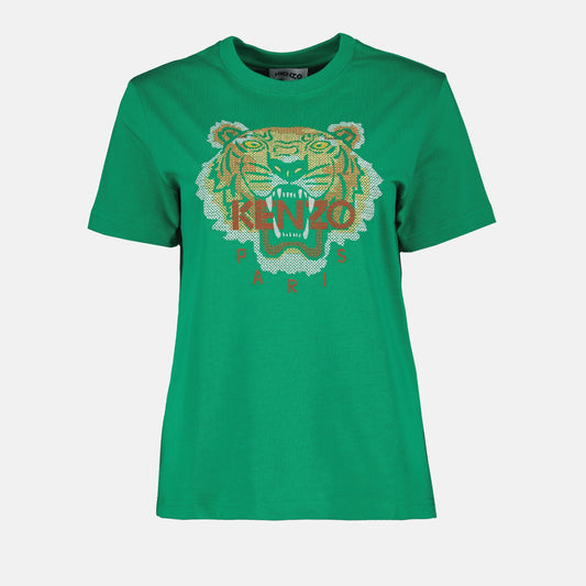 T-shirt Tiger Vert