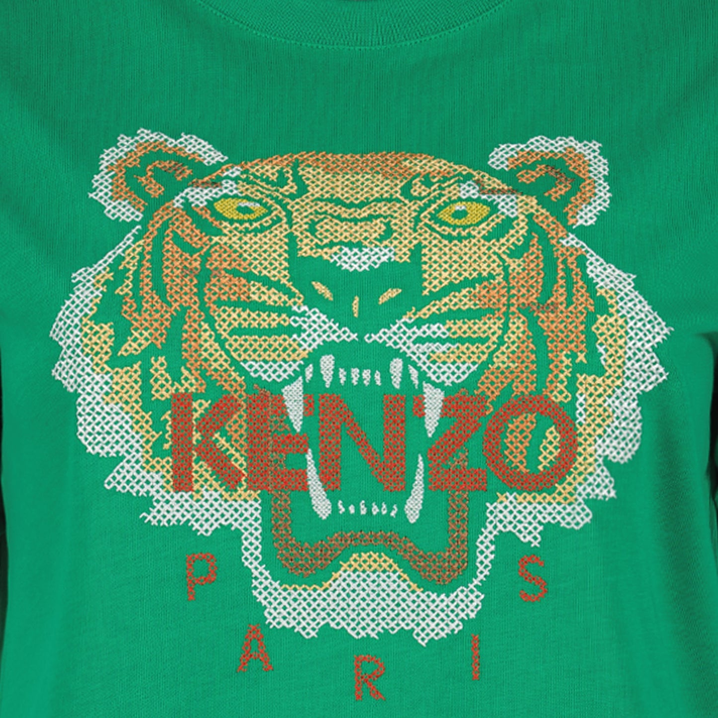 T-shirt Tiger Vert