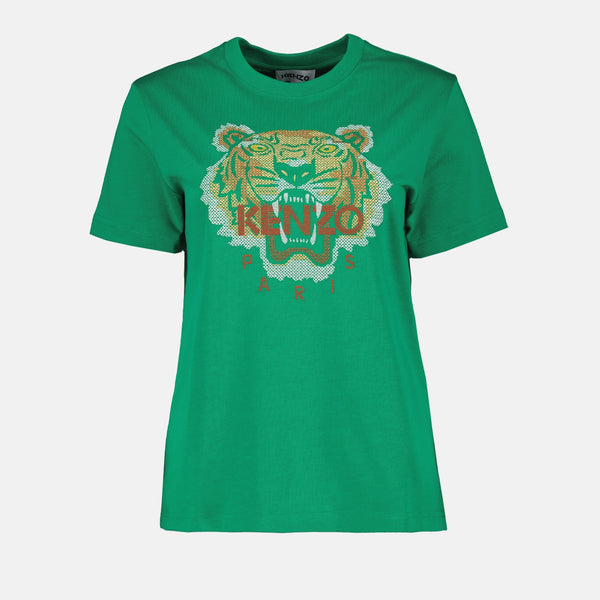 T-shirt Léger Femme MyOse - Motif Tigre - Taille S - Couleur Brun Clair - Idéal été