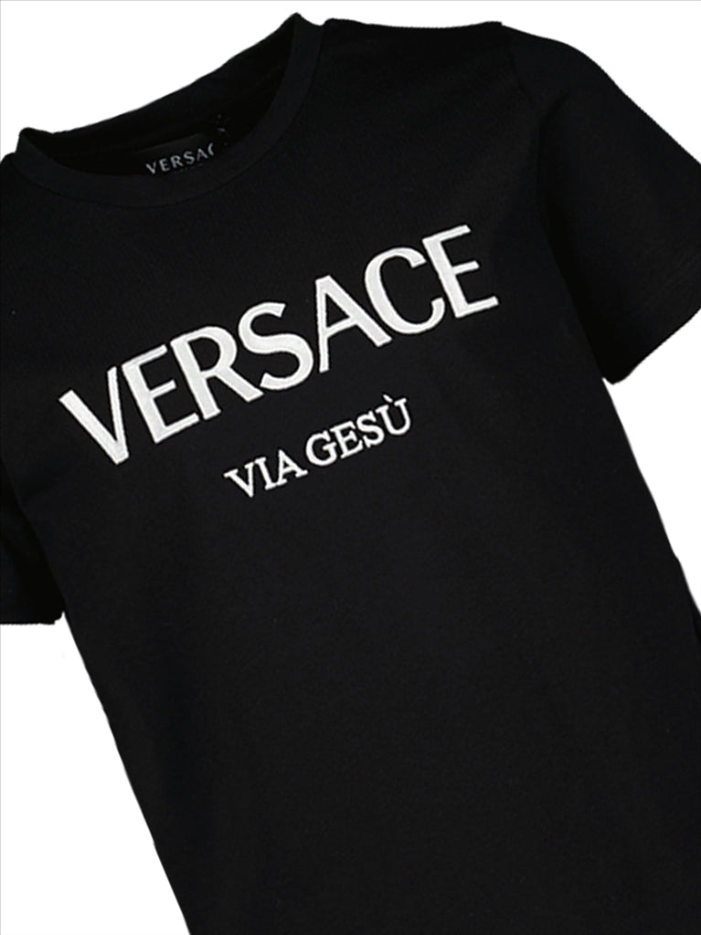 Abbigliamento T-shirt Via Gesù Versace Nero Bambini